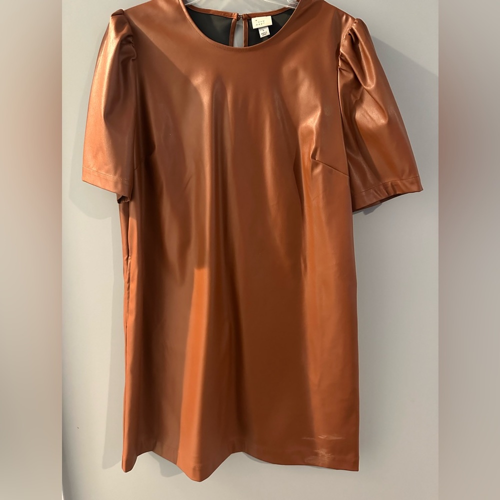 Brown leather dress used like new